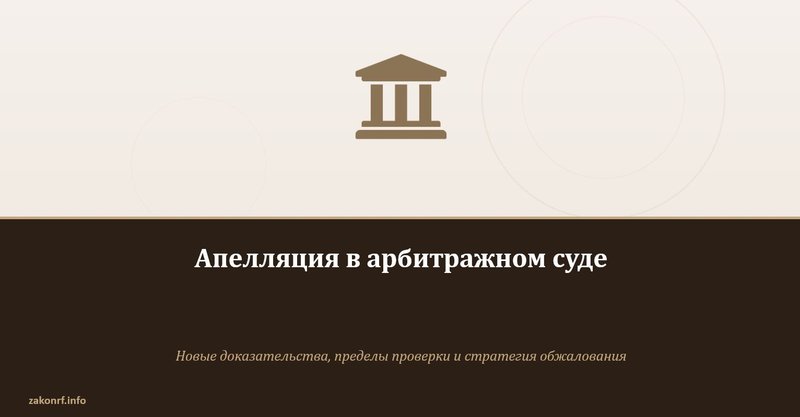 Апелляция в арбитражном суде