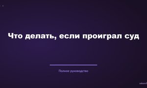 Что делать, если проиграл суд.