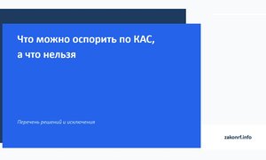 Что можно оспорить по КАС, а что нельзя.