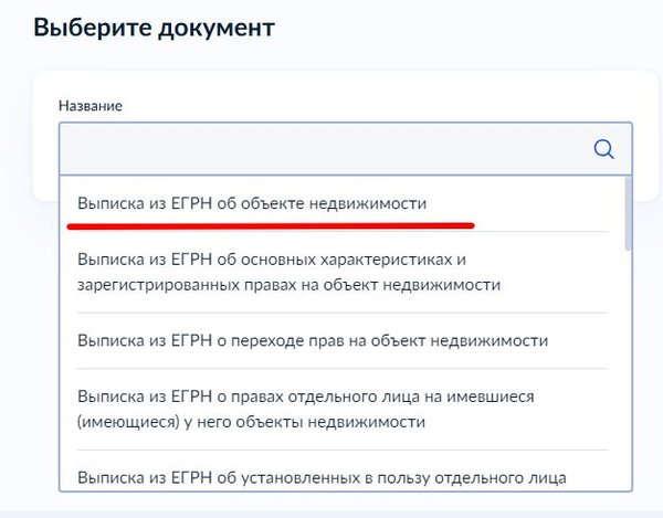 Выписка из ЕГРН об объекте недвижимости