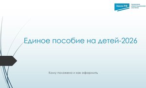 Единое пособие на детей-2026