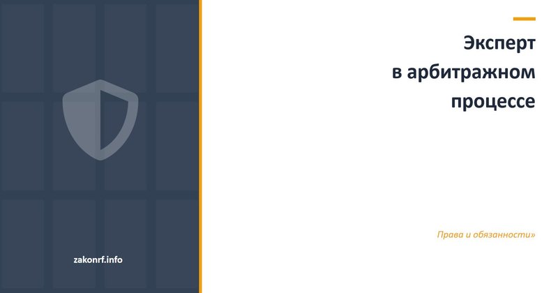 Эксперт в арбитражном процессе