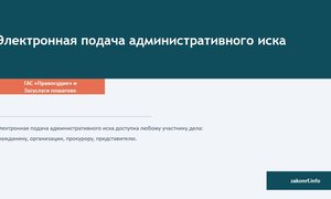 Электронная подача административного иска.