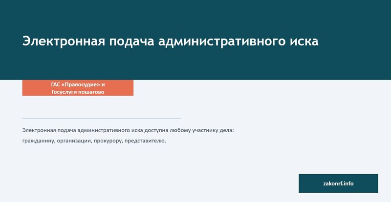 Электронная подача административного иска.