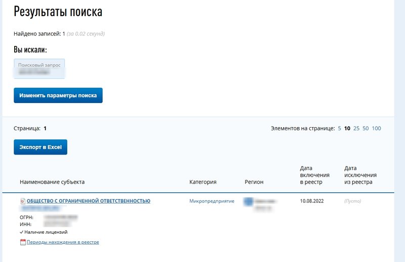 Компания — субъект МСП