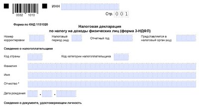 Форма 3-НДФЛ за 2024 год
