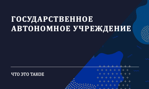 Госавтономное учреждение