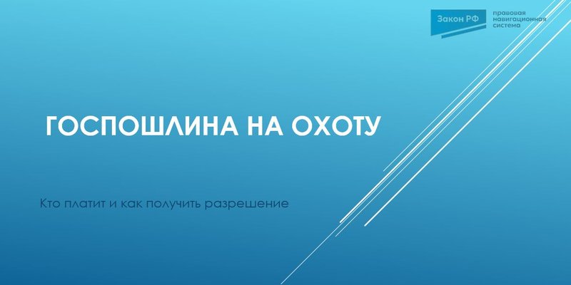 Госпошлина охота