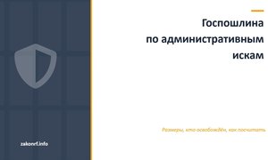 Госпошлина по административным искам.