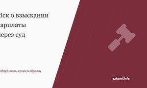 Иск о взыскании зарплаты.