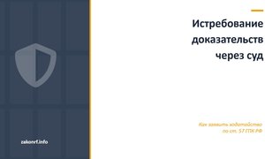 Истребование доказательств через суд.