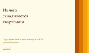 Из чего складывается квартплата.