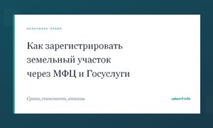 Как зарегистрировать земельный участок через МФЦ и Госуслуги.