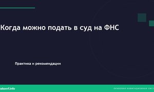 Когда можно подать в суд на ФНС