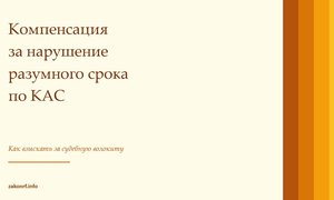 Компенсация за нарушение разумного срока по КАС.