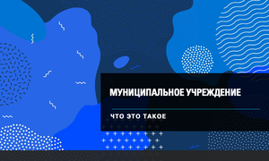 МУНИЦИАЛЬНОЕ УЧРЕЖДЕНИЕ