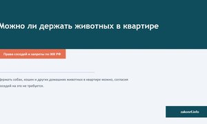 Можно ли держать животных в квартире.