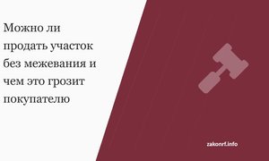 Можно ли продать участок без межевания и чем это грозит покупателю.