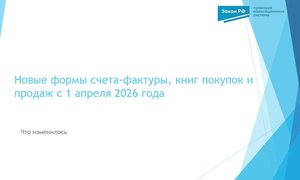 Новые формы сф, книги покупок и продаж