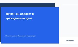 Нужен ли адвокат в гражданском деле.