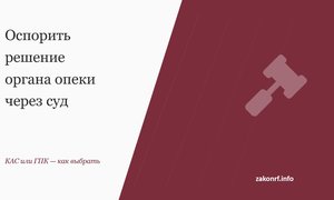 Оспорить решение органа опеки через суд.