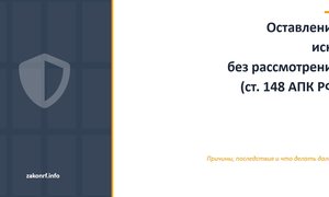 Оставление иска без рассмотрения (ст. 148 АПК РФ)