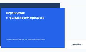 Переводчик в гражданском процессе.