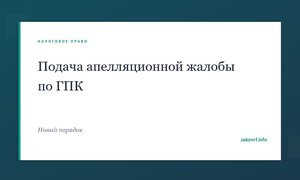 Подача апелляционной жалобы по ГПК