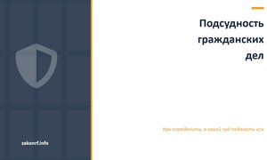 Подсудность гражданских дел.