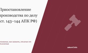 Приостановление производства по делу