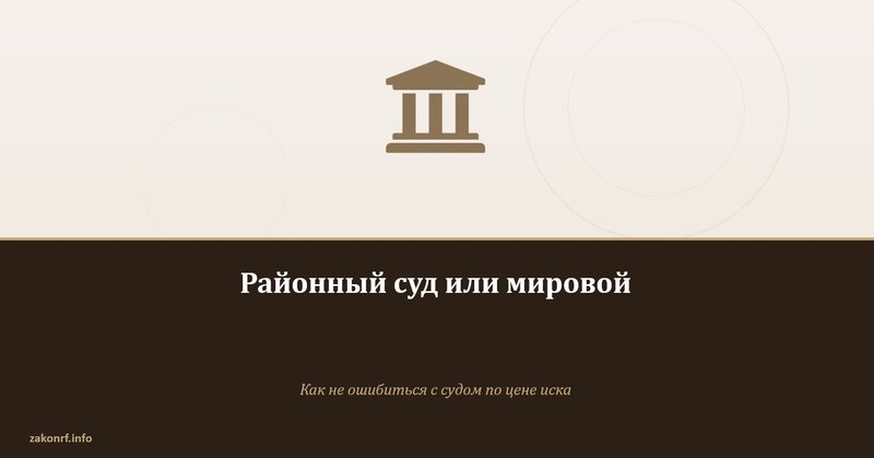 Районный суд или мировой.