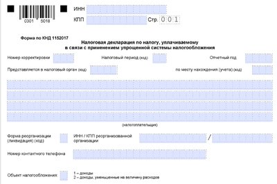 Бланк декларации по УСН за 2024 год