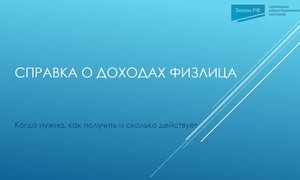 Справка о доходах физлица