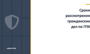 Сроки рассмотрения гражданских дел по ГПК РФ.