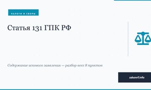 Статья 131 ГПК РФ.
