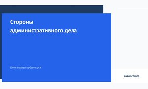 Стороны административного дела.