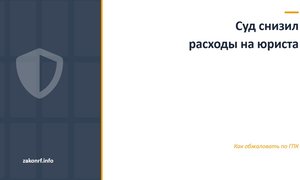 Суд снизил расходы на юриста.