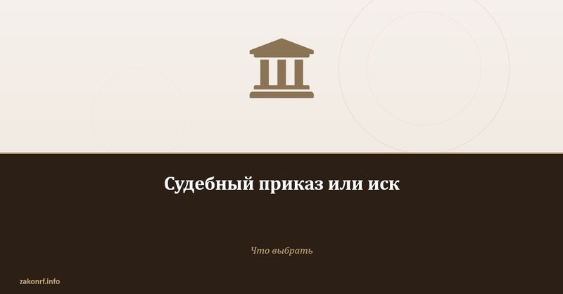 Судебный приказ или иск.
