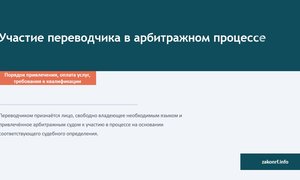 Участие переводчика в арбитражном процессе.