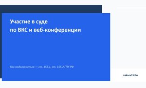 Участие в суде по ВКС и веб-конференции