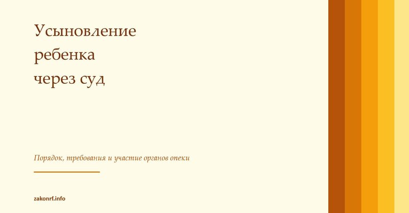 Усыновление ребенка через суд.