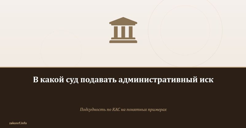 В какой суд подавать административный иск.