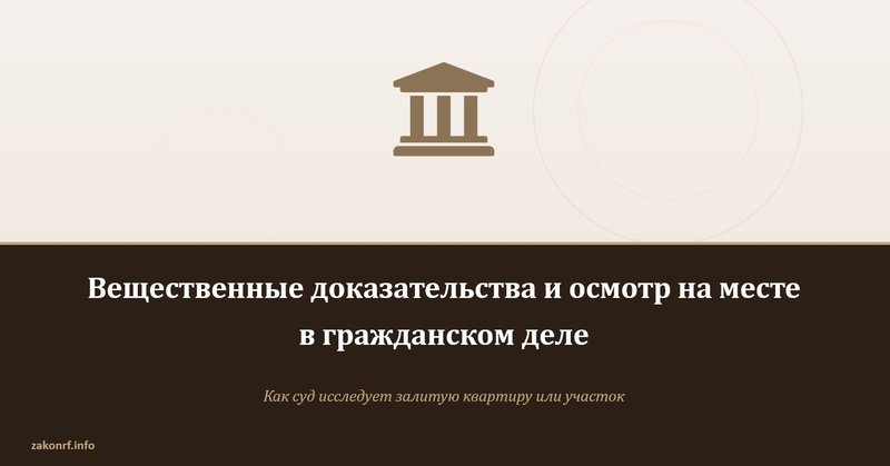 Вещественные доказательства и осмотр на месте в гражданском деле.