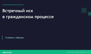 Встречный иск в гражданском процессе.