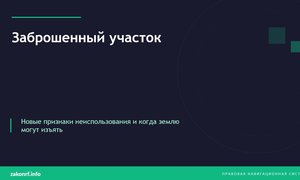 Заброшенный участок.