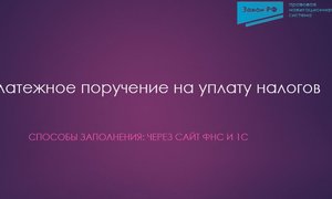Заполнение платежки на ЕНС