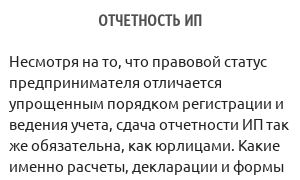 Отчетность ИП