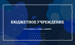 бюджтеное учреждение
