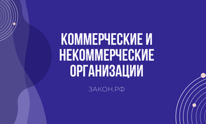 коммерческие и некоммерческие юр лица