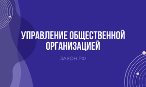управление общественной организацией